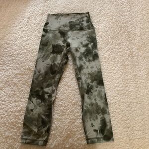 Lululemon Align Crop (green tie dye) size 2